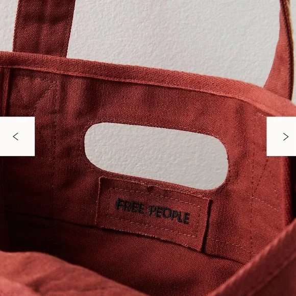 NWT Free People Caravan Canvas Tote in Terracotta - Picture 3 of 7